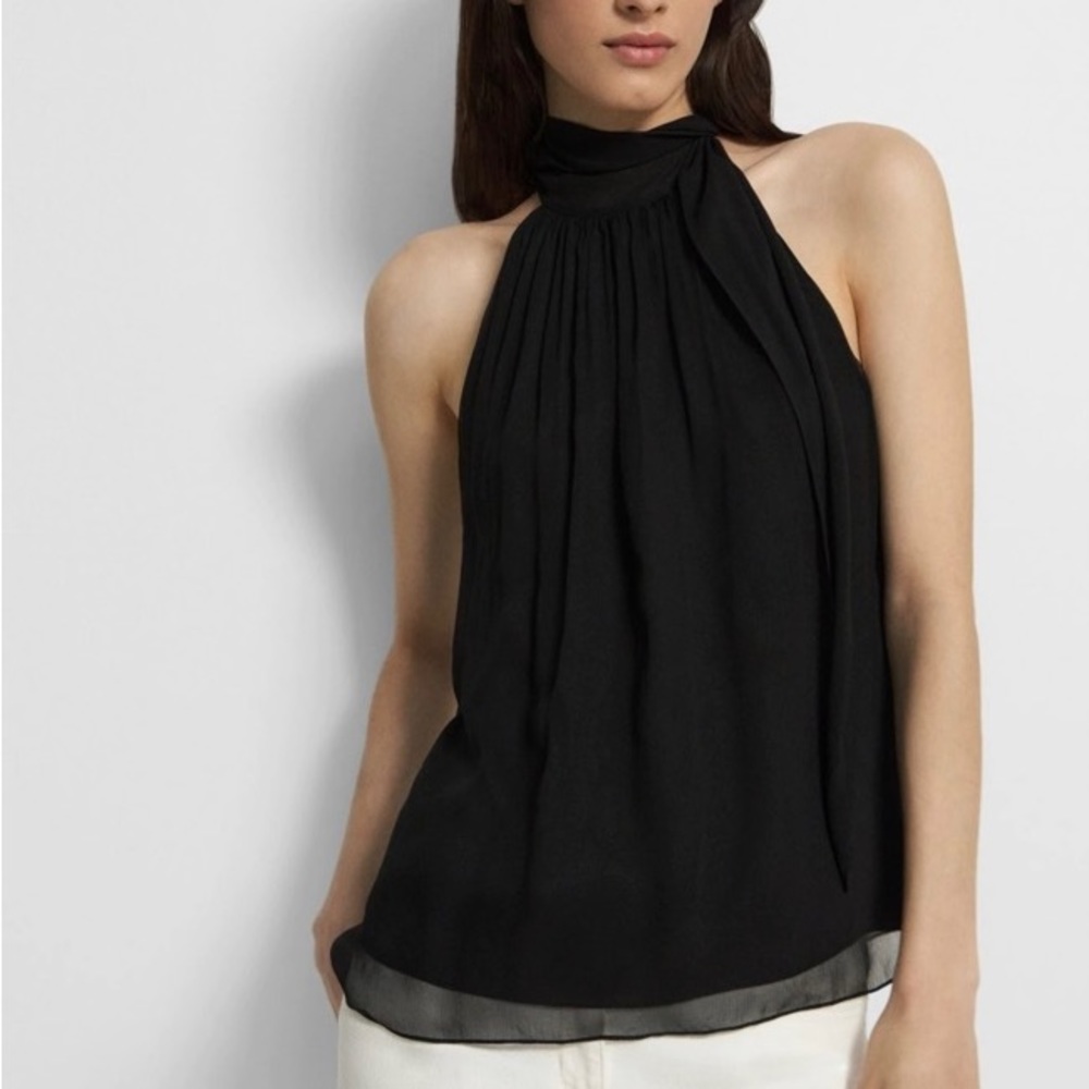 Theory Halter Bow Top